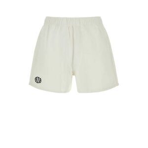 Bode Men White Cotton Bermuda Shorts